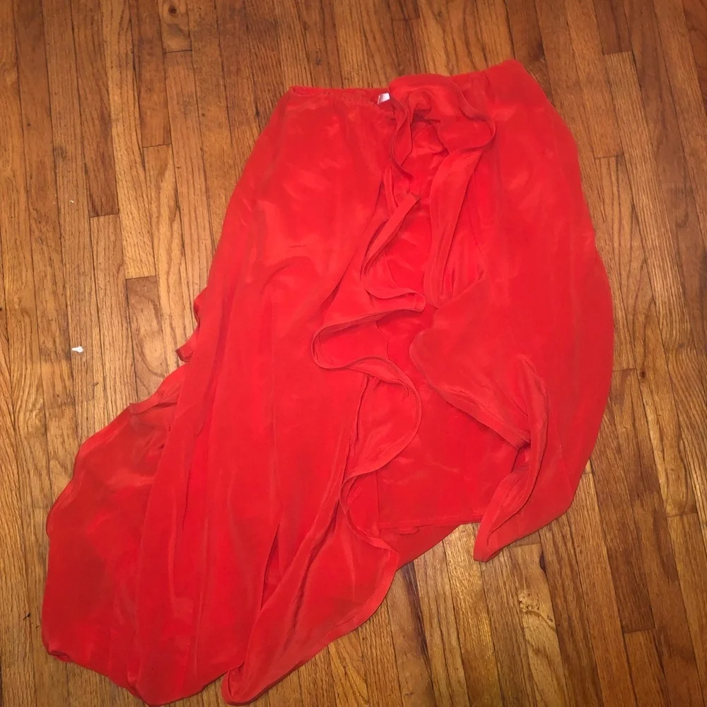 Alexis Ruffled Tangerine Skirt - Picture 4 of 7
